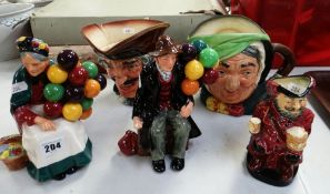 ROYAL DOULTON FIGURE 'THE OLD BALLOON SELLER', together with Royal Doulton figure 'The Balloon