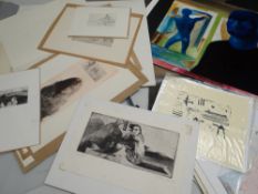 RICHARD O'CONNELL various drawings and etchings, dated 1972-1989