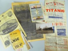 SHIPPING EPHEMERA relating to Titanic and White Star Line to include pictures, reproduction