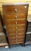 MID-C20TH NARROW CHEST OF DRAWERS