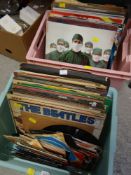 COLLECTION OF LP & SINGLE RECORDS including The Beatles, Boomtown Rats etc