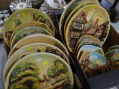 COLLECTION OF CHALKWARE WALL PLAQUES