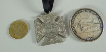 VARIOUS COLLECTABLES to include Paris Church Blaenavon Centenary Pendant 1805-1905, Amelia Earhart