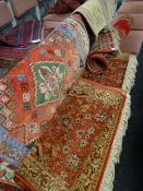 FIVE SUNDRY PERSIAN / MOROCCAN RUGS