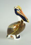 ROYAL CROWN DERBY BROWN PELICAN model dated 1998, 13.5 cms high