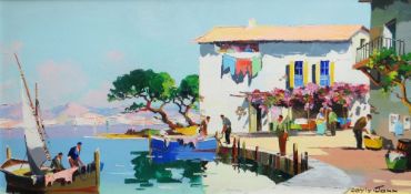 DOYLY JOHN (1906-1993) oil on canvas - entitled 'Eden Roc, near Monte Carlo, French Riviera', 34 x