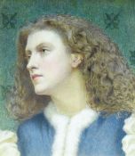 ATTRIBUTED TO GLYN WARREN PHILPOT (1884-1937) watercolour - head and shoulders portrait of an