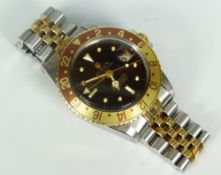 ROLEX GMT-MASTER 'ROOT BEER' WRISTWATCH with jubilee bracelet (bracelet most likely original but not