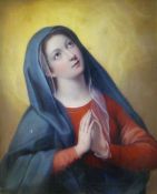 HENRY BONE (1755-1834) enamel plaque - after Frederico Baroccio, The Virgin Mary in prayer, believe