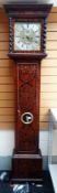 A LATE 17TH CENTURY WALNUT MARQUETRY LONGCASE CLOCK with eight day movement (restored and