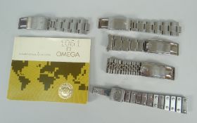 COLLECTION OF ROLEX 'HALF' BRACELETS & OMEGA WARRANTY 1. 78360 Steel Oyster, circa 1993 2. Steel