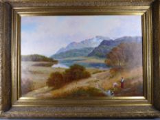 A GRANT KURTIS oil on canvas - 'Aberglaslyn', signed, 50 x 75 cms
