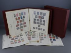 STAMPS - dark red album in sleeve containing good early Austrian contents