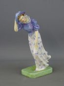 A ROYAL DOULTON LADY FIGURINE 'Windflower' HN1764, 18 cms high