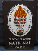 A CAST METAL SIGN for 'The Brecon Beacons National Park', 136.5 cms high, 84.5 cms wide