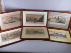 SAMUEL & NATHANIEL BUCK a set of six colour tinted historical prints of North Wales - 'Dolwyddelan