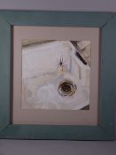 ROBERT HANNAH acrylic/gouache - entitled label verso 'Kitchen Sink', 21 x 21 cms