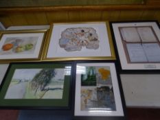 Framed facsimile copy of two pages from The Titanic third class passenger list and two pages from