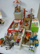 Nice collection of 20th Century and modern tinplate action toys including a West German made