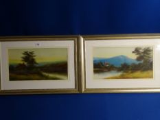 Two Victorian oil paintings of riverside country cottages indistinct artist's signature to one, 23 x