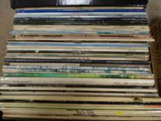 A collection of vintage LP and 45rpm records including The Beatles' White Album, 1968 Apple double