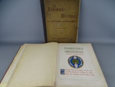 A book of approximately thirty ornamentally decorated chromolithograph pages, designed by A-Welby