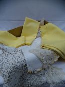 Quantity of vintage table linen