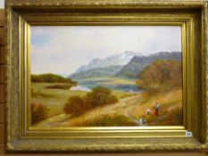 A GRANT KURTIS oil on canvas - 'Aberglaslyn', signed, 50 x 75 cms