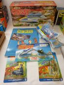 Boxed Matchbox 'Stingray' action submarine, appears unused, three bubble pack toys, two in open