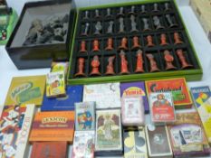 Mixed selection to include a boxed pottery chess set with high fired glaze and a mixed quantity of