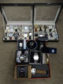 Approximately thirty modern mainly gent's fashion watches, in apparently as new condition