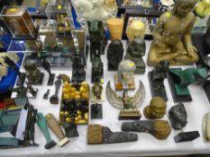 Excellent collection of mainly Egyptian related modern statues and collectables (care needed, some