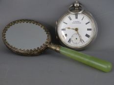 A Chester silver cased vintage pocket watch, the dial marked H Samuel, Manchester (no key, attention