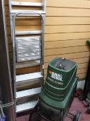 A Black & Decker 32mm electric chipper and two sets of step ladders E/T