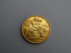A George V 1911 full gold sovereign