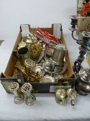 Mixed selection of EPNS, pewter and other metalware