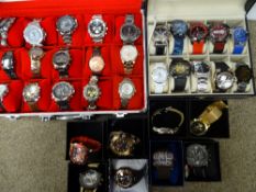 Approximately thirty modern mainly gent's fashion watches, in apparently as new condition