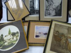 STUART SAGAN pencil study of Marlene Dietrich together with mixed paintings, prints etc