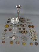 A parcel of silver items, 4 troy ozs and coinage