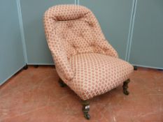 An antique walnut bedroom chair