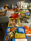 Large quantity of books and magazines including Dr Who, 007, football memorabilia to include