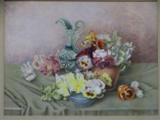 EDITH HERMAN watercolour - still life, signed and dated 1905, 31 x 41 cms