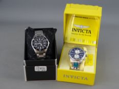 Two designer boxed Bulova & Invicta gent's watches