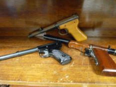 Two vintage air pistols and one other to include a Diana 0.177 calibre model 2, another similar with