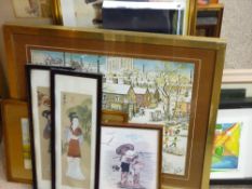 Collection of framed watercolours, pictures and prints