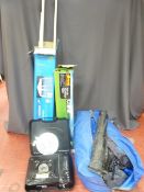 Atakama five person tent with carry bag, a cased stove, Halfords roll-up aluminium table with a B&