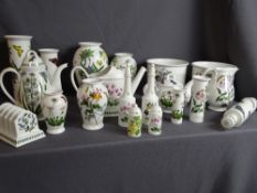 Twenty pieces of Portmeirion 'Botanic Garden' pottery to include two planters