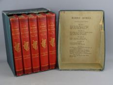 In original Robert Burns case 'The Complete Set of Works', volumes 1 - 5