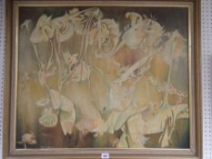 JOHN CUSSACK '69 oil on canvas - abstract, signed, 61 x 74 cms