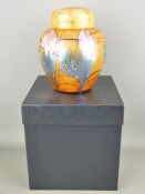 Okra Studio glass ginger jar and cover, Samarkand pattern designed by Dave Barras, circa 1999, 16